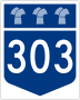 Highway 303 marker