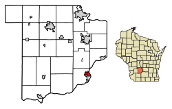Location of Prairie du Sac in Sauk County, Wisconsin.