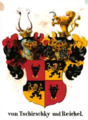 Vereinigtes Wappen derer von Tschirschky-Reichel, 1855