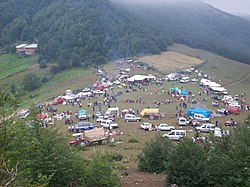 Köydeki Kazancı Yaylası şenliklerinden bir görüntü