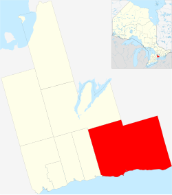 Location of Clarington within Durham Region.