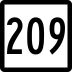 Route 209 marker