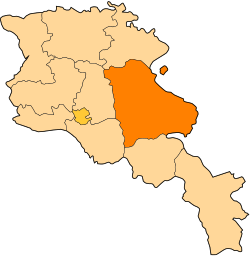 Location of Gegharkunik within Armenia