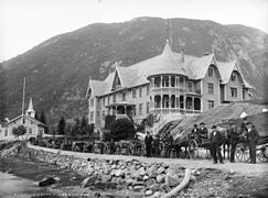 Hotel Mundal ca. 1900 Foto: Andreas Mathias Anderssen/Fylkesarkivet i Sogn-og Fjordane