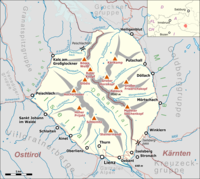 Map showing the location of the stream in the Schober Group