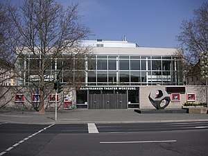 Haupteingang des Mainfranken Theaters Würzburg vor dem Umbau