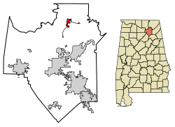 Location in Marshall County, Alabama