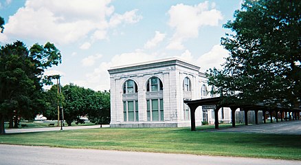 Former train station, now school district offices