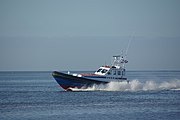 KNRM-reddingboot Christien op de Waddenzee bij Harlingen in 2007