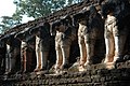 Detail der Elefantenfiguren des Wat Chang Rob in Kamphaeng Phet