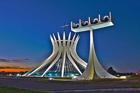 The Cathedral of Brasilia by Oscar Niemeyer (1958–1970)