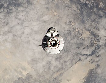 Cargo Dragon approaching the ISS