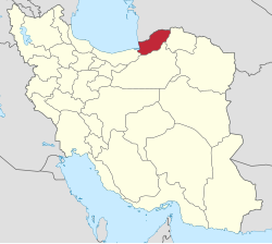 Lage der Provinz Golestan im Iran