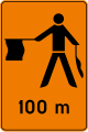 C105 Traffic controlled by a flagmen