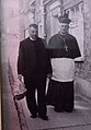 Fr Hugh Healy (left) with Bishop Petit (right)