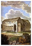 Kloster Steinbach im Anfange des gegenwärtigen Jahrhunderts. Aquarell auf Papier, um 1800.