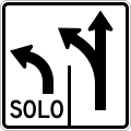 R3-8 Advance intersection lane control (two lanes)