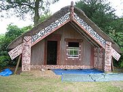 Hinemihi Meeting House as restored at its new location at Clandon Park