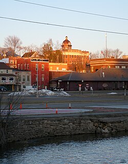 Downtown Medford viewed from across the Little Black River