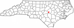 Location of Benson, North Carolina