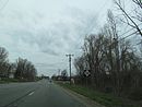 Westbound NC 54 approaching interchange with I-40/I-85 in Graham