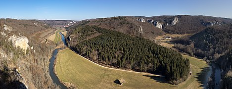 Blick vom Knopfmacherfelsen