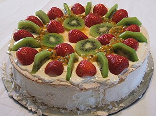 Pavlova, a meringue-based dessert of New Zealand and Australian origin