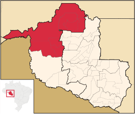 Ligging van de Braziliaanse microregio Porto Velho in Rondônia