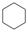 Skelettformel von Cyclohexan