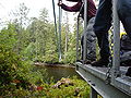 Crossing of the Strandby River is by cable car