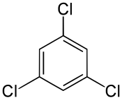 Structuurformule van 1,3,5-trichloorbenzeen