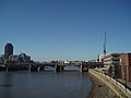 Waterfront side of Baynard House and Blackfriars Railway bridge. Viewed from the Millennium Bridge.