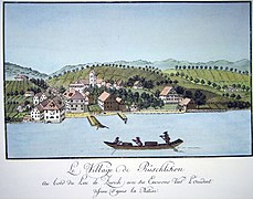 Rüschlikon 1793, auf einem Stich von Heinrich Brupbacher