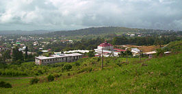 Buéa vanaf de voet van de Mt. Cameroon