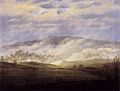 Caspar David Friedrich – Nebel im Elbtal 1821, 33 × 43 cm, Alte Nationalgalerie Berlin