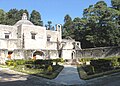 View of main garden and eastern side of main chapel