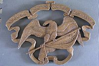 4. Pierced relief: Eagle Banner by Pat Donat, commemorating 9-11