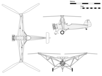 Dreiseitenansicht des FW 61