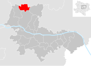 Lage der Gemeinde Großriedenthal im Bezirk Tulln (anklickbare Karte)