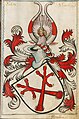 Wappen der Hele von Suntheim (bzw. der von Ufenloch), Scheiblersches Wappenbuch, 1450/80