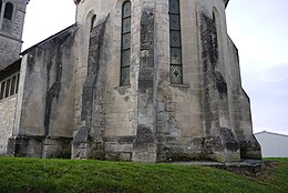 Apsis der im Ersten Weltkrieg zerstörten Kirche