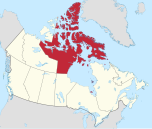 Location of Nunavut in Canada