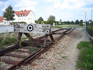 Streckenende in Waidhofen a.d.Th (Thayatalbahn)