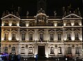 Illuminated facade, on the night