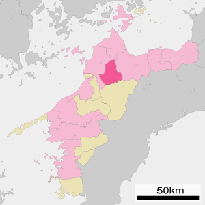 Lage Tōons in der Präfektur