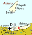 Distrikt Dili/Osttimor, aus einer UN-Karte kopiert und selbst eingefärbt.