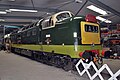 D9009 Alycidon (later 55 009) in BR green livery on display at Barrow Hill Roundhouse in April 2012