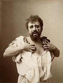 Louis Bouwmeester Hollanda yapımı Oedipus Rex, 1896 oyununda Oedipus rolünde