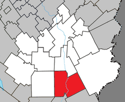 Location within Beauce-Sartigan RCM.