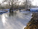 Zugefrorene Schwalm bei Loshausen